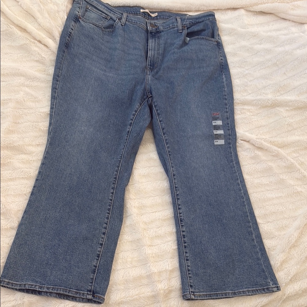Levi's Blue Flare Wide Leg Jeans